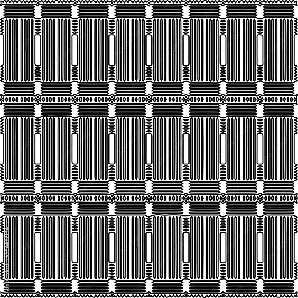 Stylish texture with figures from lines.
Abstract geometric black and white pattern for web page, textures, card, poster, fabric, textile. Monochrome graphic repeating design. Stylish texture with figures from lines.
Abstract geometric black and white pattern for web page, textures, card, poster, fabric, textile. Monochrome graphic repeating design.