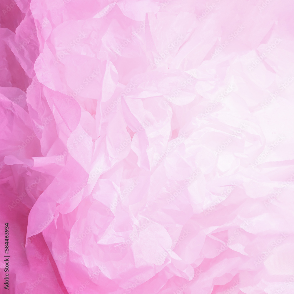 Fototapeta premium Creative layout made of gradient pastel pink and white paper backround. Minimal flat lay.