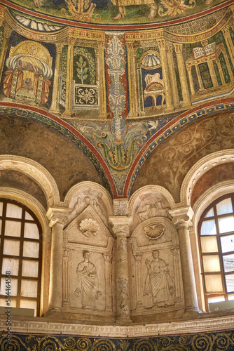 Colorfull mosaic in the church of Ravenna