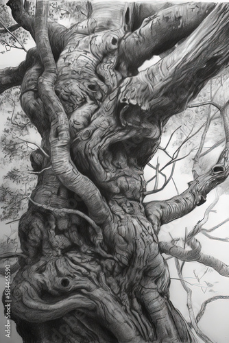 tree pencil drawing