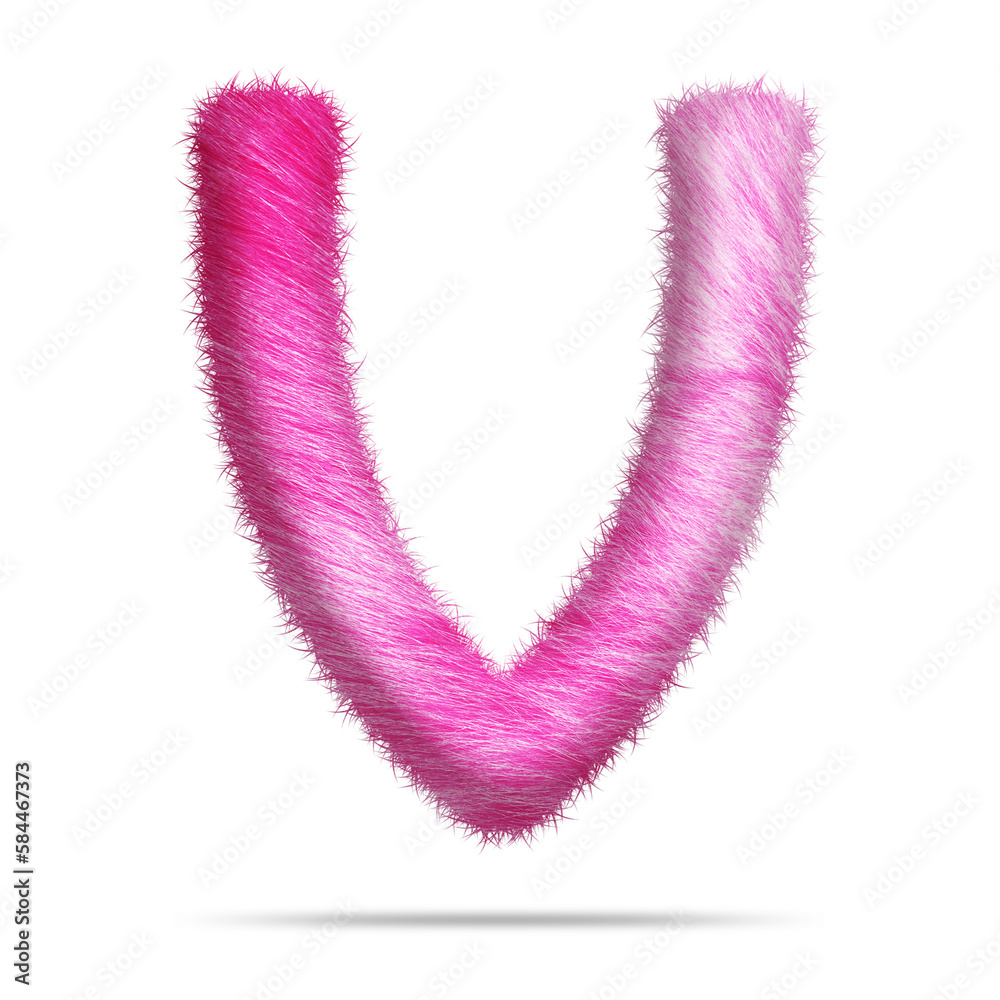 Alphabet letter v design with pink fur texture
Alphabet letter v design with pink fur texture