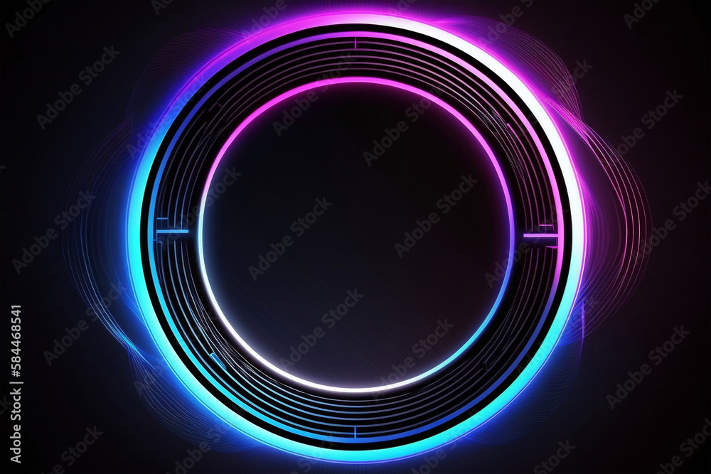 Obraz premium abstract background with circles, Generative AI