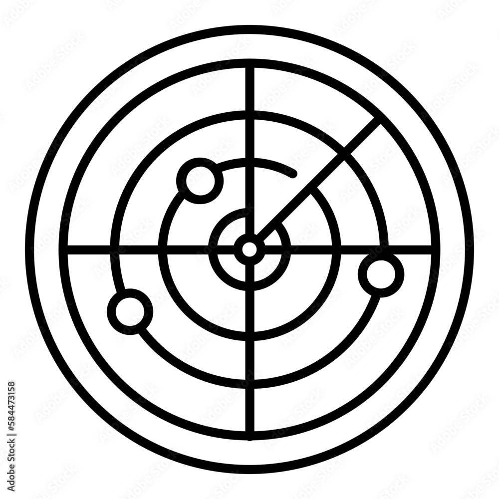 Radar Outline Icon Radar Outline Icon