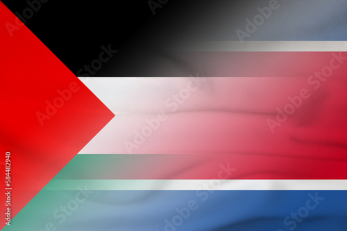 Palestinian National Authority and North Korea national flag international contract PRK PSE