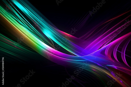 Abstract colorful illustratuon background with curvy lines. For wallpaper art design visual element banner header poster or cover.