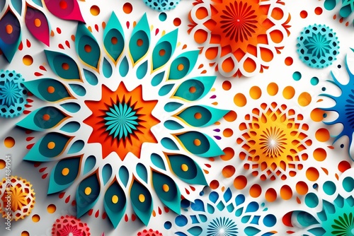 Colorful decorative geometric shapes © hassani