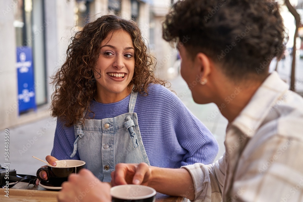 Friends from different cultures enjoy coffee and tea together. Friends from different cultures enjoy coffee and tea together.