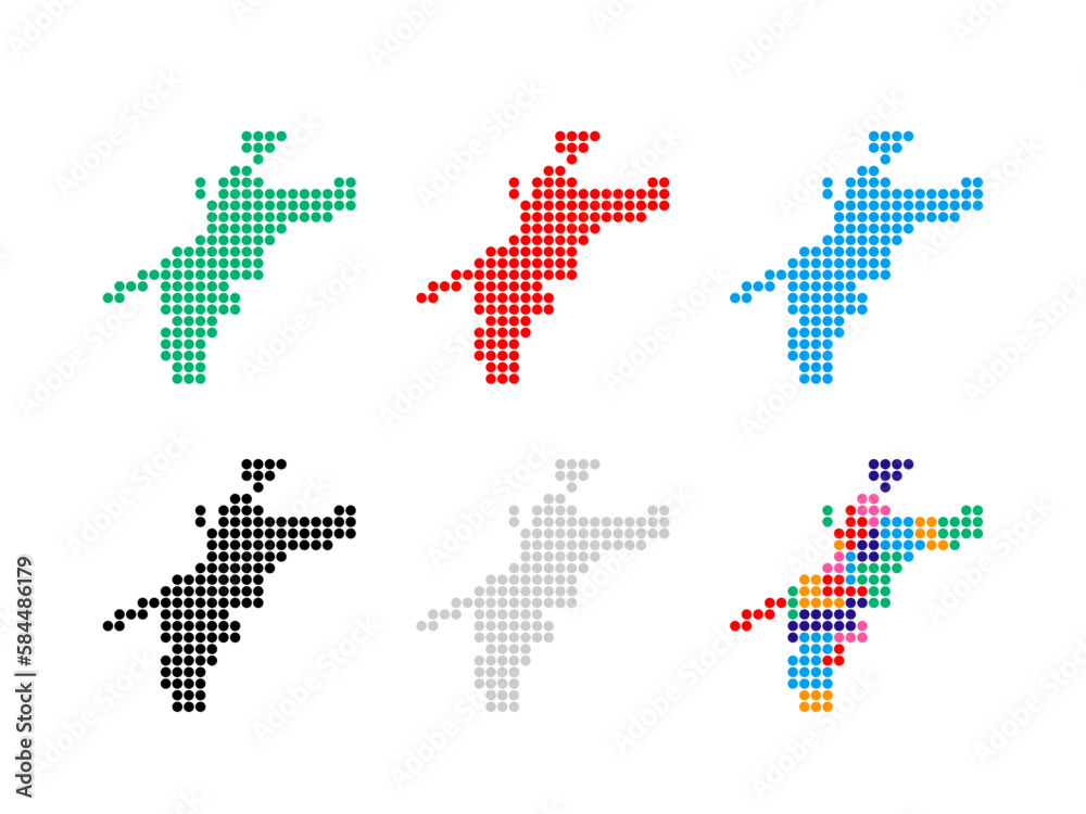 愛媛県 地図(ドット①) 愛媛県 地図(ドット①)