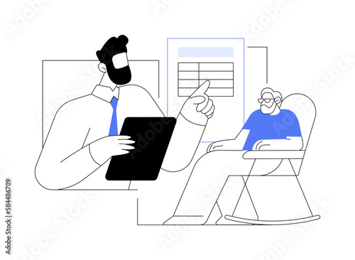 Last will lawyer abstract concept vector illustration.
