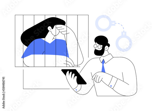 Legal aid abstract concept vector illustration.