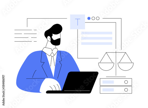 Prepare legal documents abstract concept vector illustration.