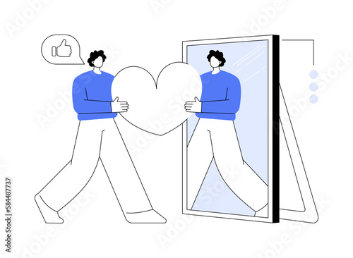 Self-image abstract concept vector illustration.