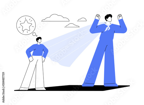 Self-esteem abstract concept vector illustration.