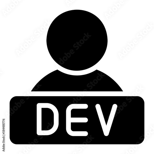 developer glyph icon
