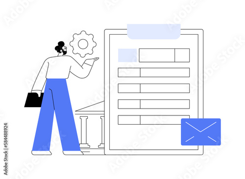Notice of assessment abstract concept vector illustration.