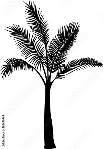 coconut tree silhouette svg