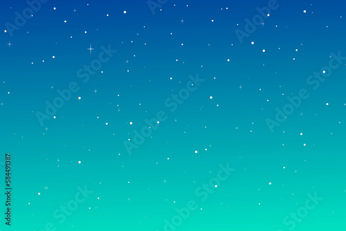 Blue Green Sky Space North Pole Polar Arctic Ocean Snowy Christmas Background Starry Stars Night Texture Gradient Wallpaper Vector Illustration Atmosphere for Text Holiday Christmas Winter Celebration