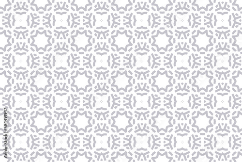 Seamless pattern in islamic style. Vector ornament use for ramadan wallpaper and background in gray color. 