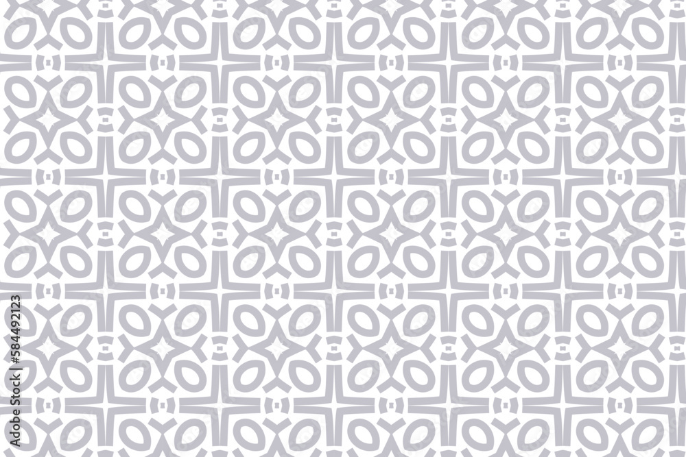 Geometric set of seamless patterns. White and gray vector backgrounds. Damask graphic ornaments Geometric set of seamless patterns. White and gray vector backgrounds. Damask graphic ornaments