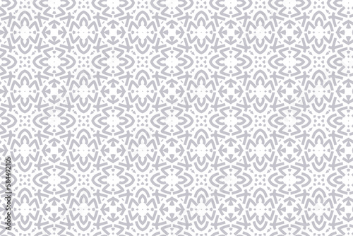 Seamless pattern in islamic style. Vector ornament use for ramadan wallpaper and background in gray color.
