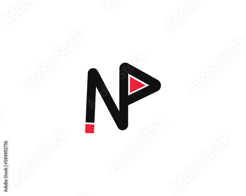 creative letter NP logo design vector template