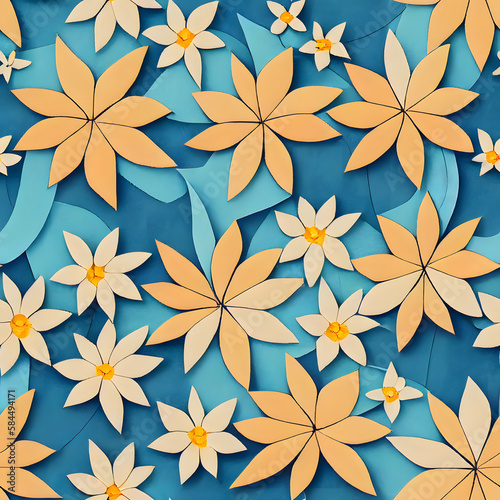 background with flowers seamless texture