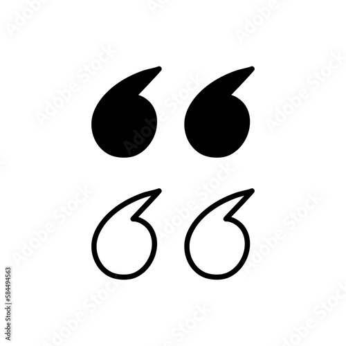 Quote vector icon, symbol. flat illustration on white background..eps
