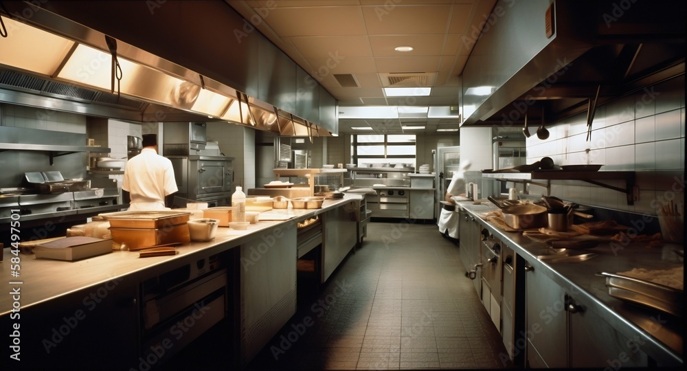 High class restaurant kitchen. Generative AI High class restaurant kitchen. Generative AI