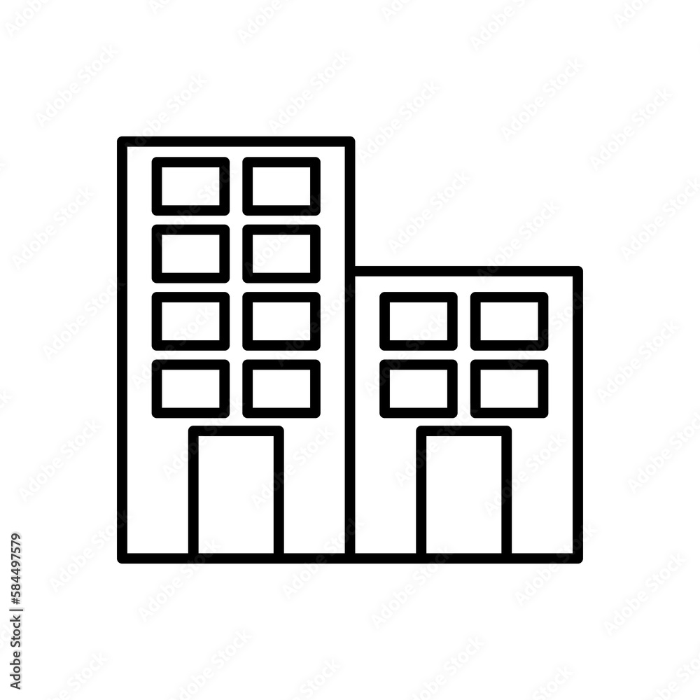 Apartment vector icon, building symbol. flat vector illustration for web site or mobile app Apartment vector icon, building symbol. flat vector illustration for web site or mobile app