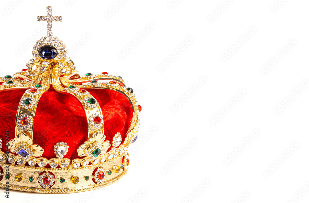 Royal Coronation Crown on a White Background Royal Coronation Crown on a White Background