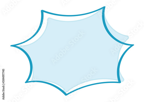 シンプルでおしゃれな爆発型手描き吹き出しのイラスト