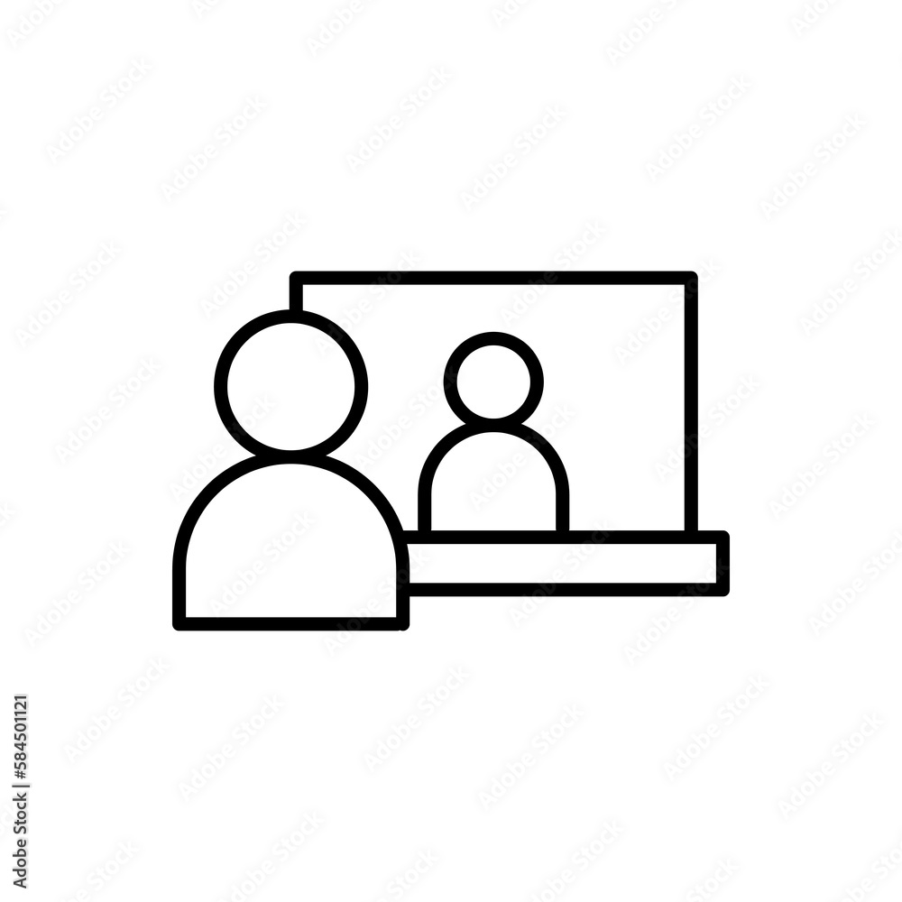 Video call vector icon flat trendy style illustration on white background..eps Video call vector icon flat trendy style illustration on white background..eps