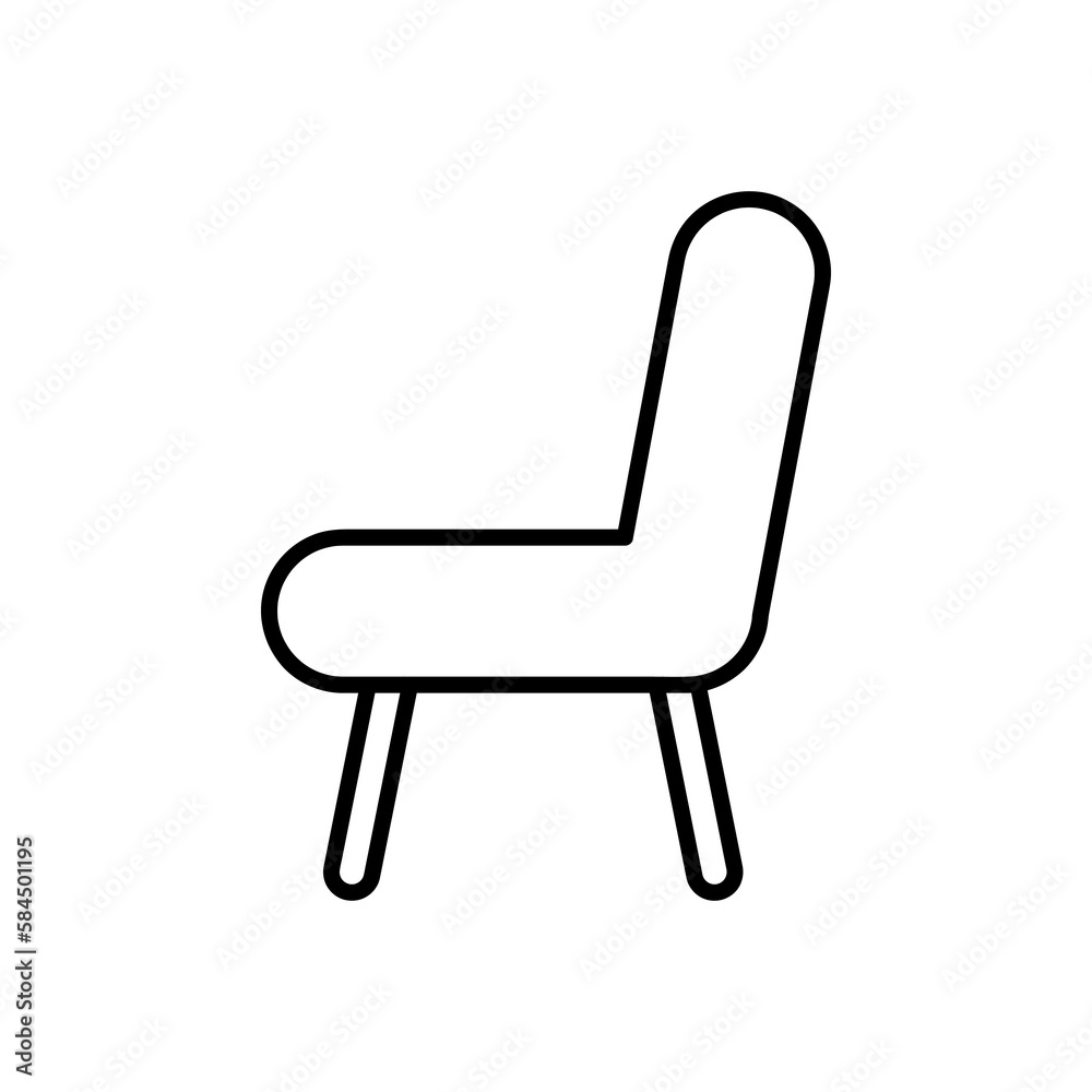 Chair vector icon, seat symbol. flat vector illustration for web site or mobile app.eps