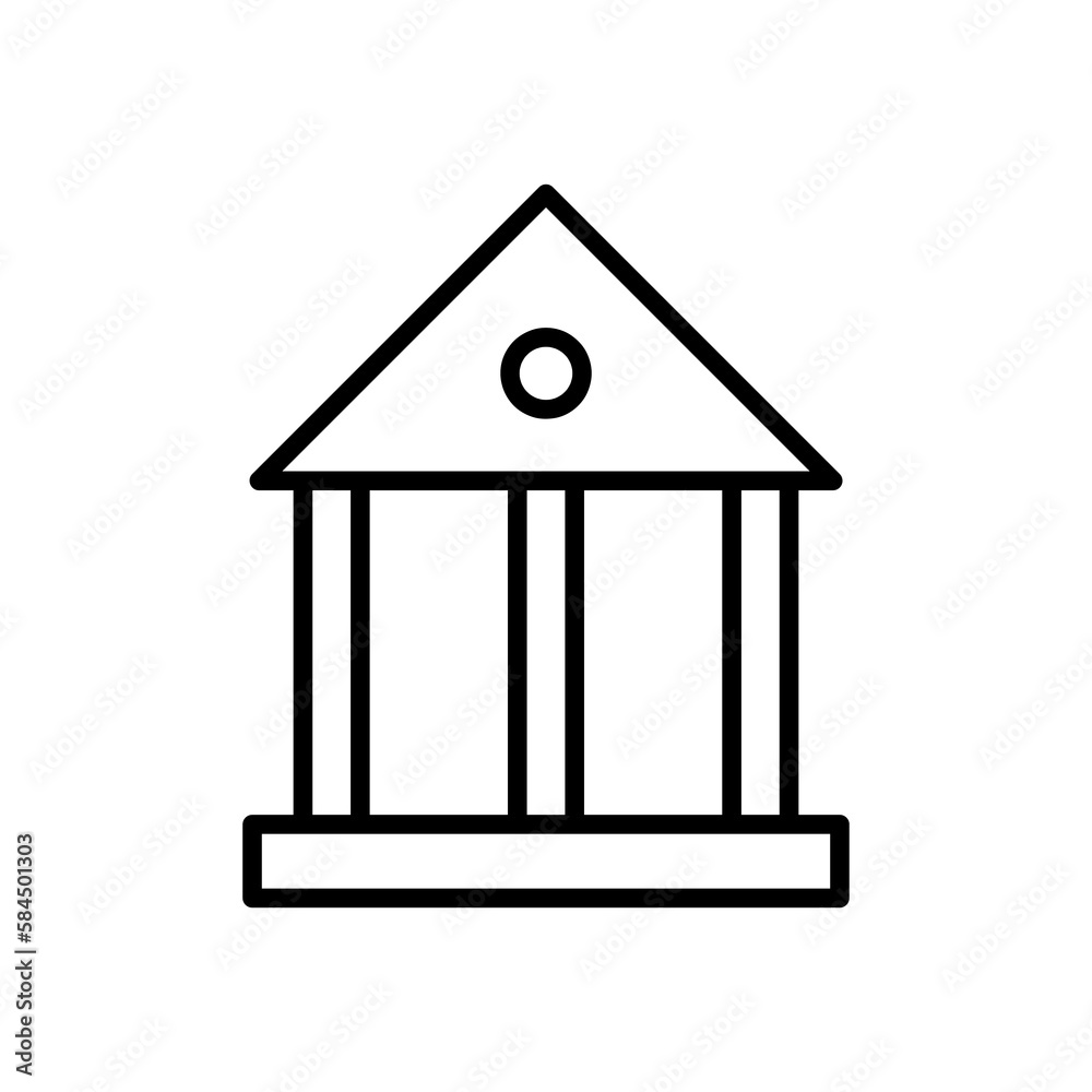 Government vector icon, bank symbol. flat vector illustration for web site or mobile app.eps