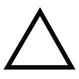 Triangle or pyramid top line art vector icon for apps and websites