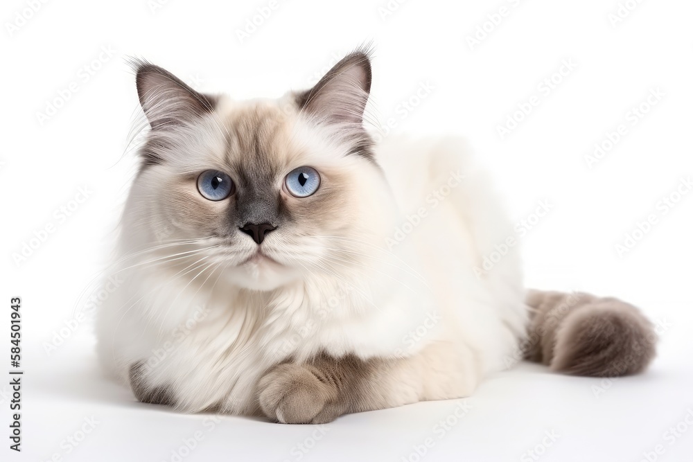 british kitten on white