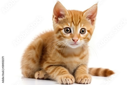 british kitten isolated on white