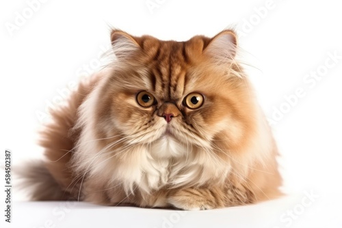 persian cat on white background