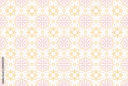 Flower pattern in seamless vector illustration. 