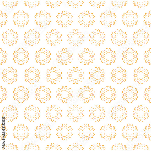 Floral pattern in geometric style vector isolated in white background