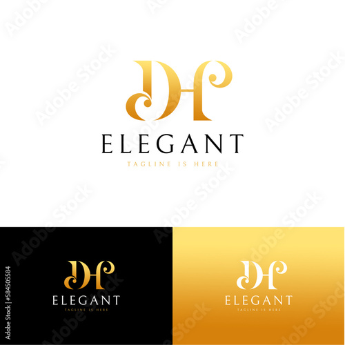 Elegant DH Logo Design
