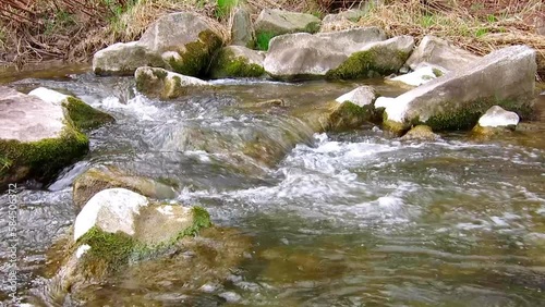 Water stream at the early spring near Vienna, Austria