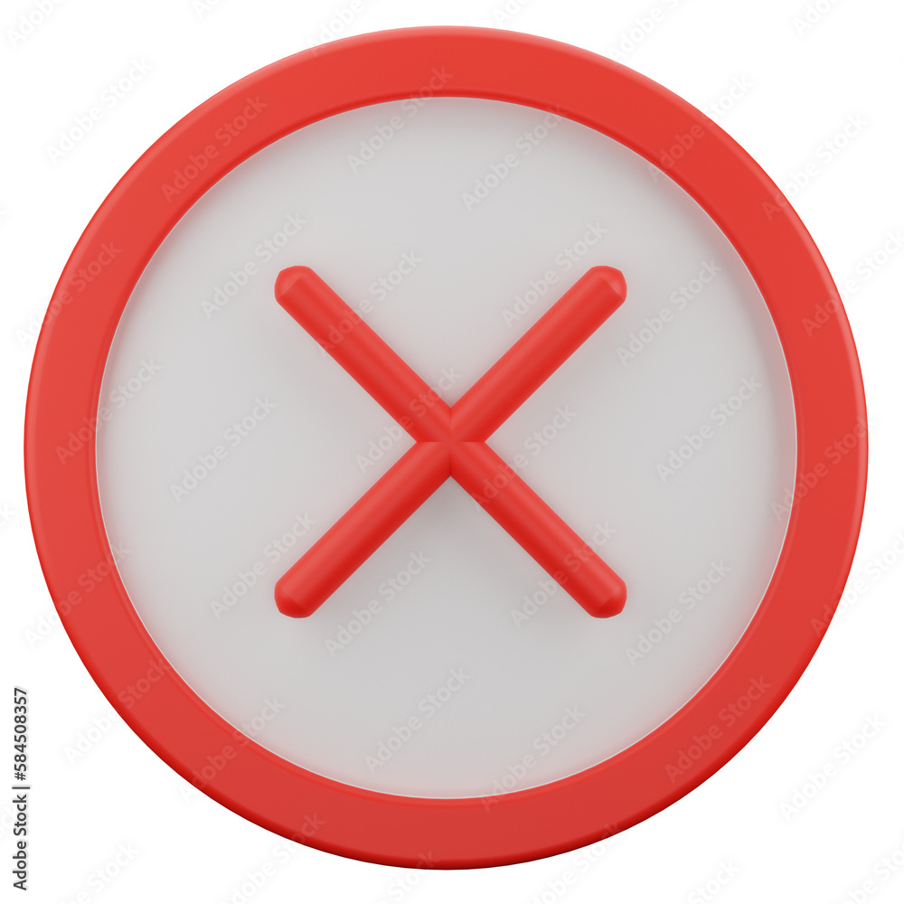 cross sign button 3d illustration cross sign button 3d illustration