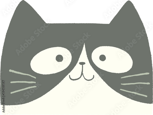 猫のかわいい顔イラスト