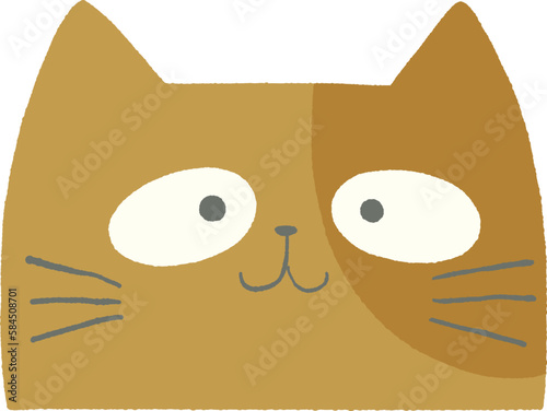 猫のかわいい顔イラスト