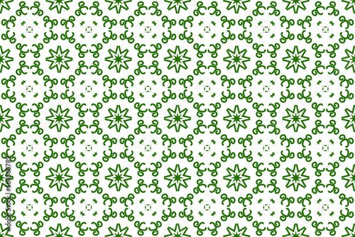 Floral pattern in geometric style vector isolated in white background