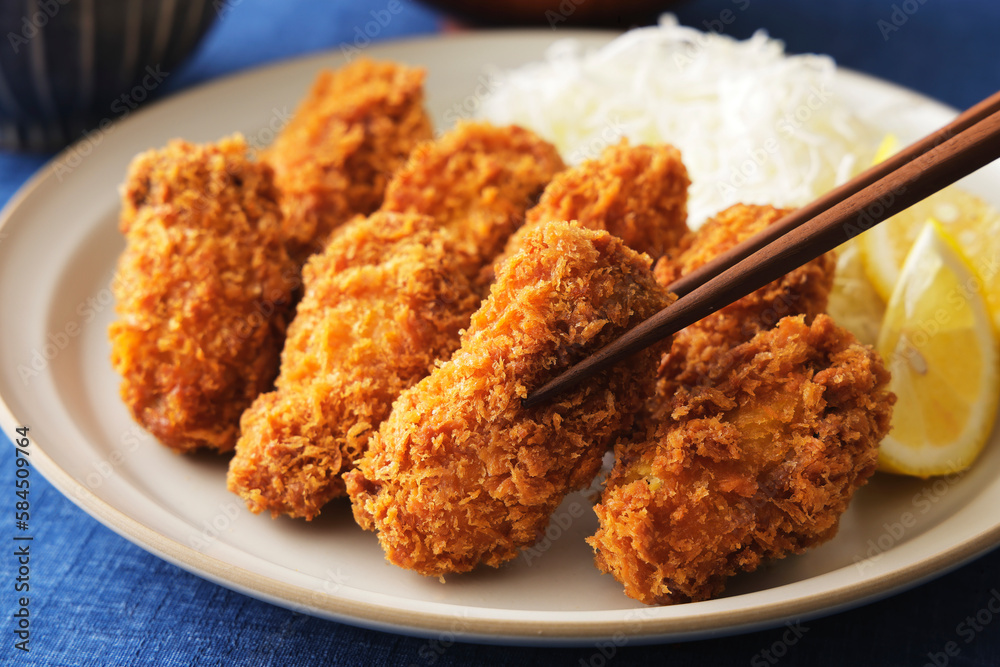 カキフライ Japanese deep fried breaded oysters カキフライ Japanese deep fried breaded oysters