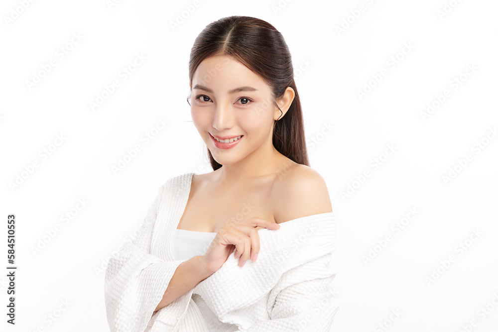 Beautiful young asian woman with clean fresh skin on white background, Face care, Facial treatment, Cosmetology, beauty and spa, Asian women portrait. Beautiful young asian woman with clean fresh skin on white background, Face care, Facial treatment, Cosmetology, beauty and spa, Asian women portrait.