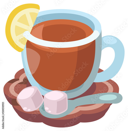 紅茶のイラスト_コロンとかわいいシンプルお料理ベクターイラスト