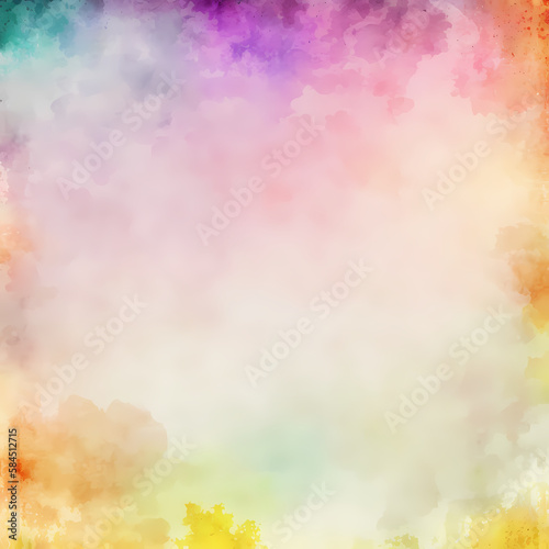 A grunge-style watercolor background with a blend of multicolor paint creates a rough, rustic texture © PRODM